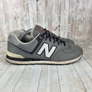 New Balance 574 WB2 Grey Black White Men's Running Shoes Sneakers Size 12